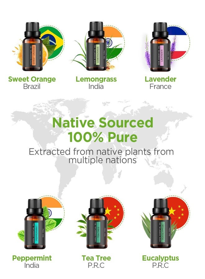 InnoGear Essential Oil Diffuser with Oils, 100ml Aromatherapy Diffuser with 6 Essential Oils Set, Aroma Cool Mist Humidifier Gift Set, Dark Wood Grain - Image 5